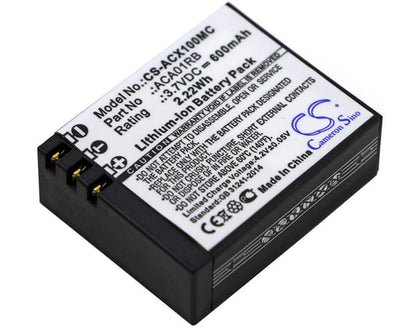 Battery for Activeon CX, CX Gold, CX HD 3.7V 600mAh