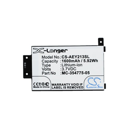 Battery for Amazon Kindle Touch 6" 2013, Kindle Paperwhite 2013, Kindle Paperwhite 6 Gen 3.7V 1350mAh