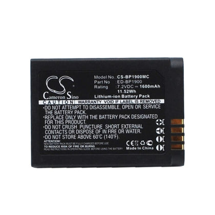 Battery for Samsung NX1, EV-NX1ZZZBMBUS, EV-NX1ZZZBQBUS 7.2V 1600mAh