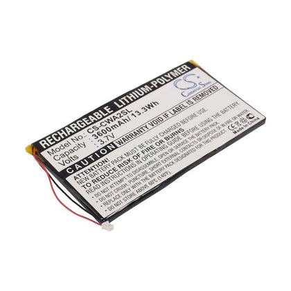 Battery for Cowon Q5W, PMP A2 20GB, PMP A2 30GB 3.7V 3600mAh