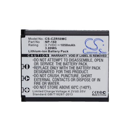 Battery for Casio Exilim EX-ZR50, Exilim EX-ZR55, Exilim EX-ZR60 3.7V 1050mAh