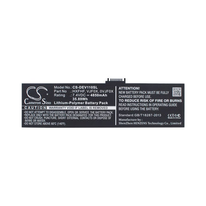 Battery for Dell Venue 11 Pro, Venue 11 Pro 7130 Junction, V11P7130 7.4V 4850mAh