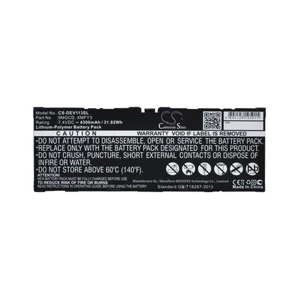 Battery for Dell Venue 11 Pro 32, Venue 11 Pro 5130, Venue 11 Pro 7130 7.4V 4300mAh