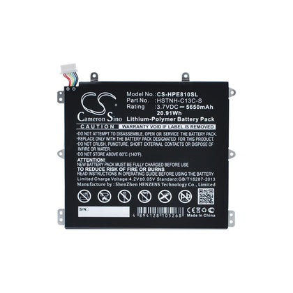 Battery for HP 7600US, HSTNH-H408C, Slate 8 Pro 3.7V 5650mAh
