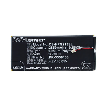 Battery for HP Slate 7 G2 1311, Slate 7 G2 1315 3.7V 2850mAh
