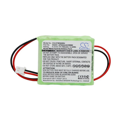 Battery for Honeywell 5800RP Wireless Repeater 6V 700mAh