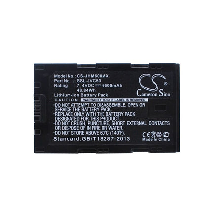 Battery for JVC GY-HM200, GY-HM600, GY-HM650 7.4V 5200mAh