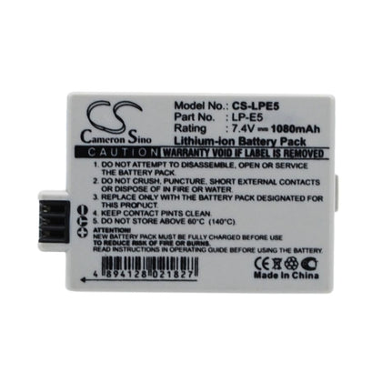 Battery for Canon EOS 450D, EOS 500D, EOS 1000D 7.4V 1080mAh