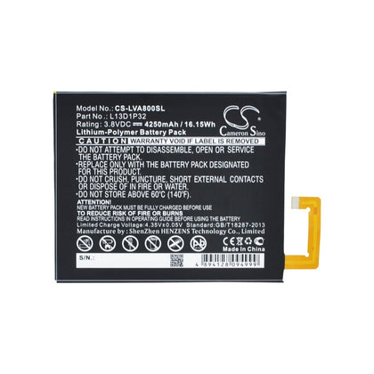 Battery for Lenovo TAB3 8, IdeaPad A8, IdeaPad A5500 3.8V 4250mAh