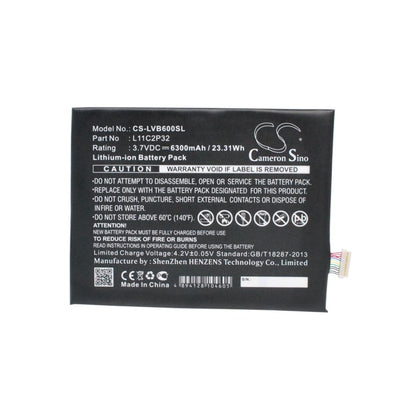 Battery for Lenovo IdeaTab S6000, IdeaTab S600H, IdeaTab B6000F 3.7V 6300mAh