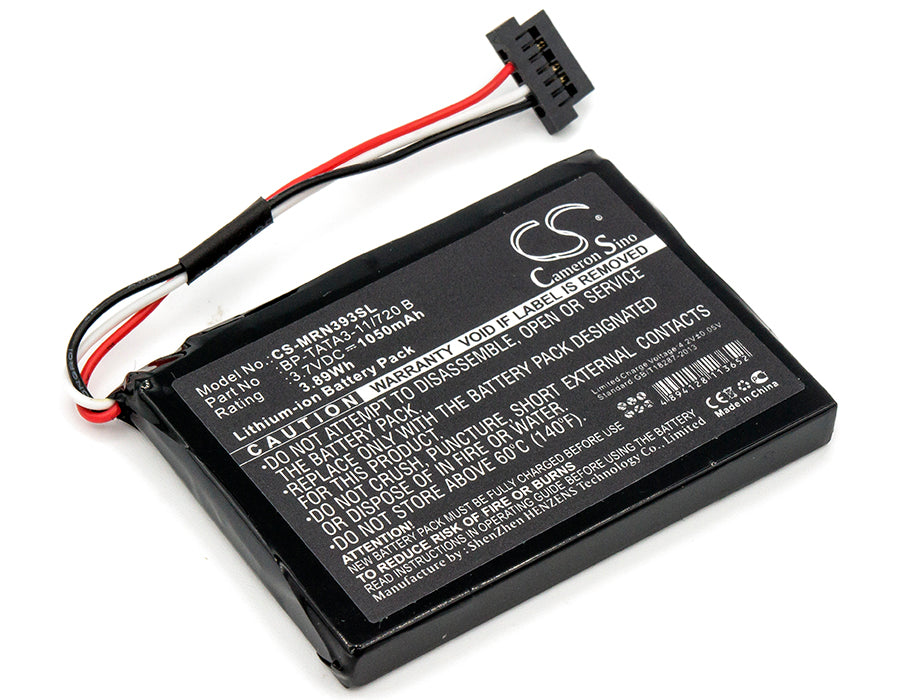 Battery for Magellan RoadMate N393M-4300, N393M-5000, Mio Moov M410 3.7V 1050mAh