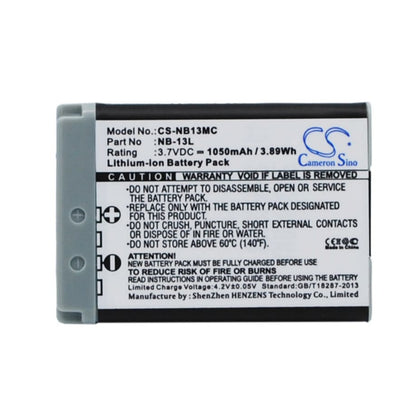 Battery for Canon SX740 HS, Powershot G5X, Powershot G7X 3.7V 1050mAh