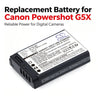 Battery for Canon SX740 HS, Powershot G5X, Powershot G7X 3.7V 1100mAh