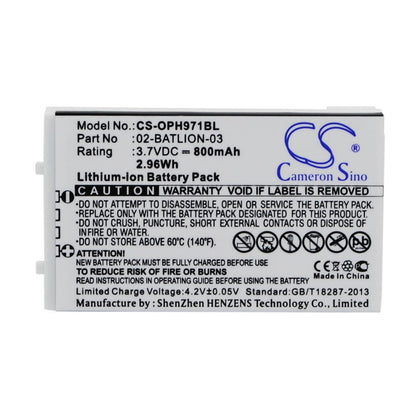 Battery for Opticon OPL-7724, OPL-7734, OPL-9700 3.7V 800mAh