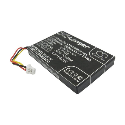 Battery for Opticon Opl-9714, Opl-9715, Opl-9815 3.7V, 1000mAh - 3.70Wh