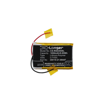 Battery for Roberts Sports Dab2 3.7V 1850mAh
