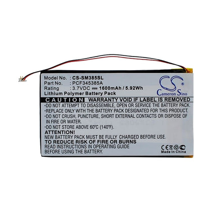 Battery for Samsung Y910, YP106G, PMPSGY910 3.7V 1600mAh