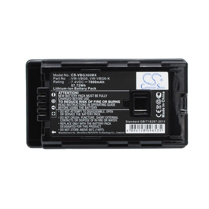 Battery for Panasonic HDC-DX1, HDC-DX3, HDC-HS9 7.4V 7800mAh