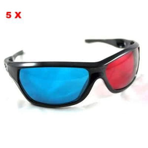 Red Blue Cyan Plastic Framed 3 D Dimensional 3D Anaglyphs Glasses