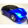 USB Optical Scroll Wheel Car Shape Mice Mouse Notebook PC - Blue