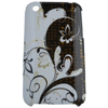 Snap On Hard Case For iPhone 3G 3GS : Black and White Flowers