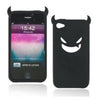 Black Demon Devil Silicone Skin Case For iPhone 4G