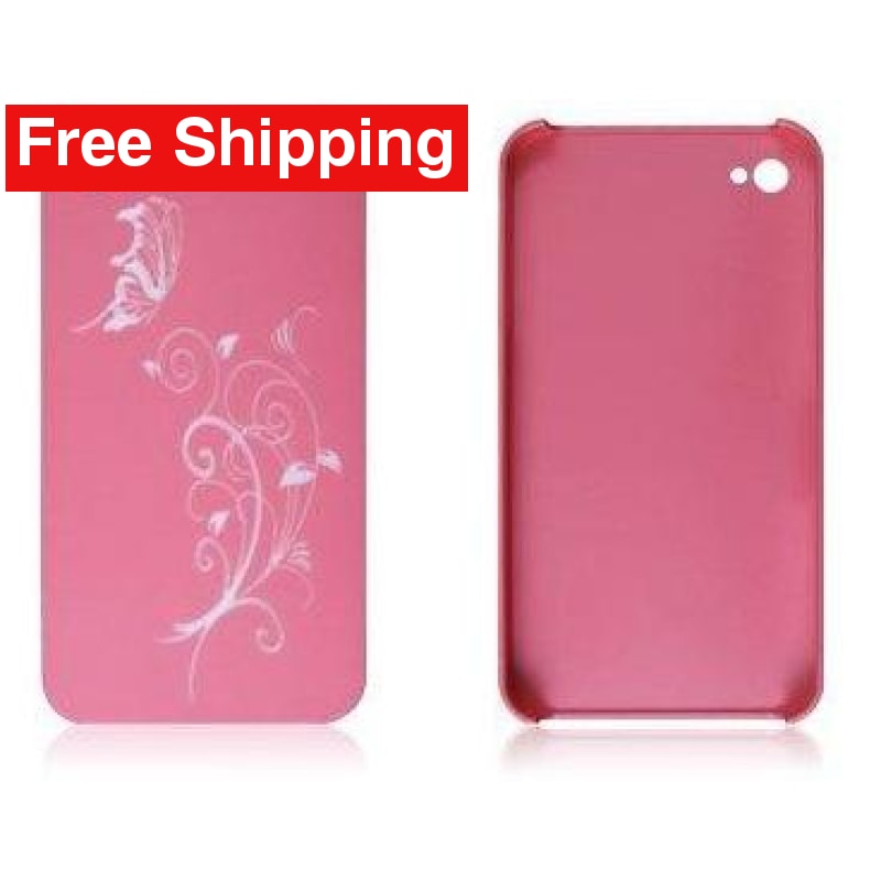 Snap-On Hard Back Cover Case for Apple Iphone 4 Pink B - Free Shipping