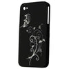 Snap-on Hard Back Cover Case for Apple Iphone 4 Black - F