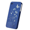 Snap-On Hard Back Cover Case for Apple Iphone 4 Blue i