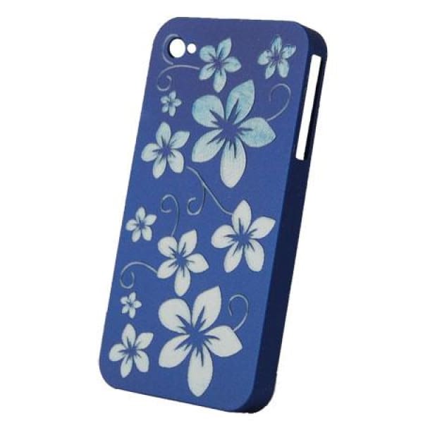 Snap-On Hard Back Cover Case for Apple Iphone 4 Blue J