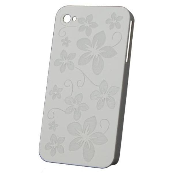 Snap-On Hard Back Cover Case for Apple Iphone 4 White P