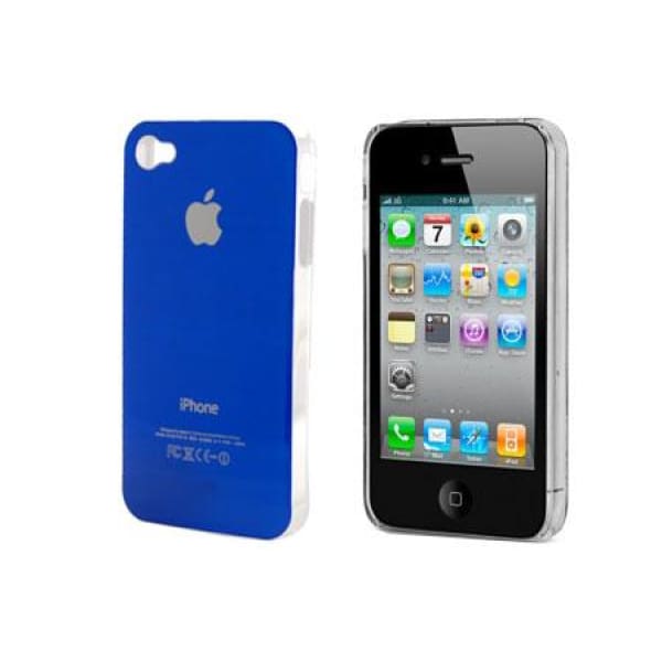 Blue Snap-on Hard Back Cover case Apple iPhone 4 4G