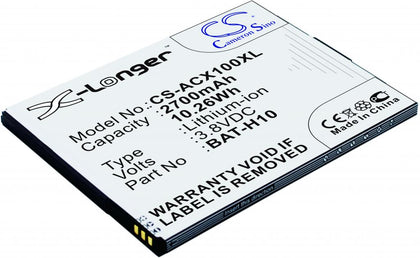 Premium Battery for Acer Liquid X1, Acer S53 3.8V, 2700mAh - 10.26Wh