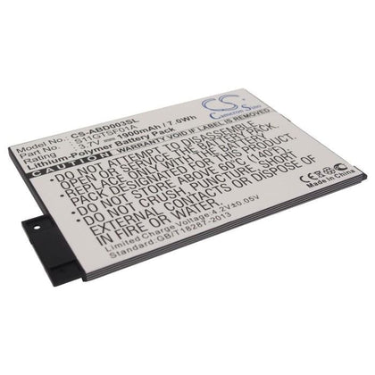Premium Battery for Amazon Kindle 3, Kindle Iii, Kindle 3 Wi-fi 3.7V, 1900mAh - 7.03Wh