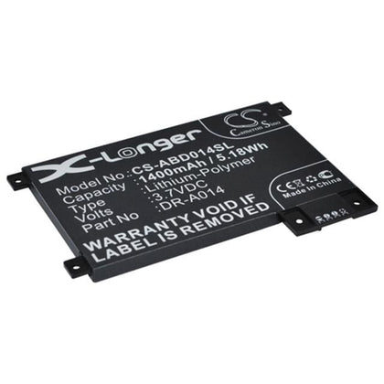 Premium Battery for Amazon Kindle Touch, D01200, Dr-a014 3.7V, 1400mAh - 5.18Wh