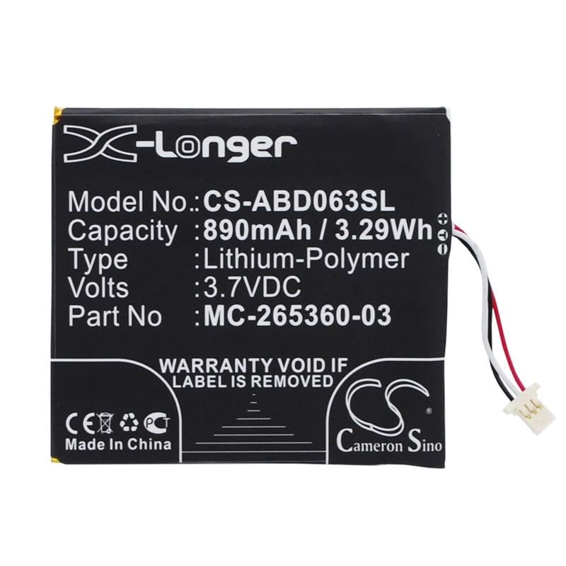 Premium Battery for Amazon Kindle 7, Kindle 7th Generation, Wp63gw 3.7V, 890mAh - 3.29Wh