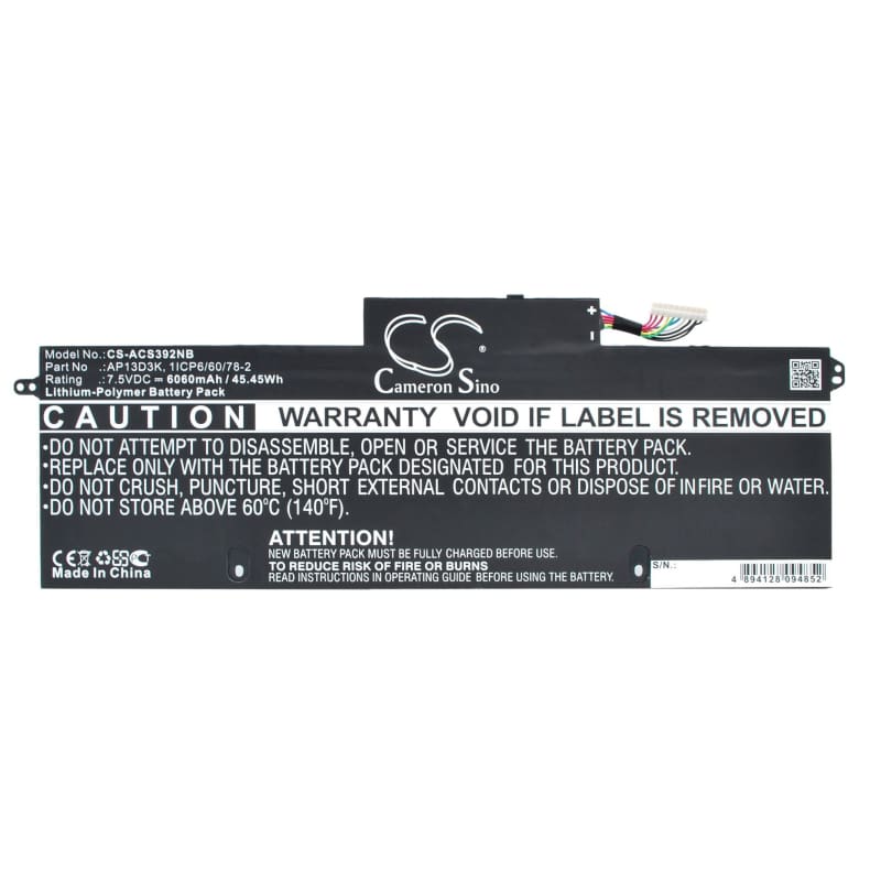 New Premium Notebook/Laptop Battery Replacements CS-ACS392NB