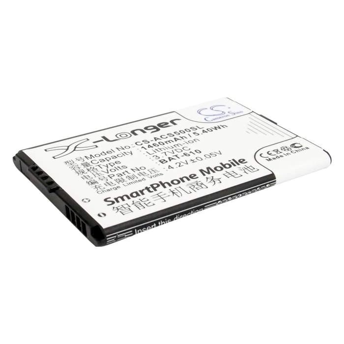 Premium Battery for Acer CloudMobile S500, S500, Cloud Mobile 3.7V, 1460mAh - 5.40Wh