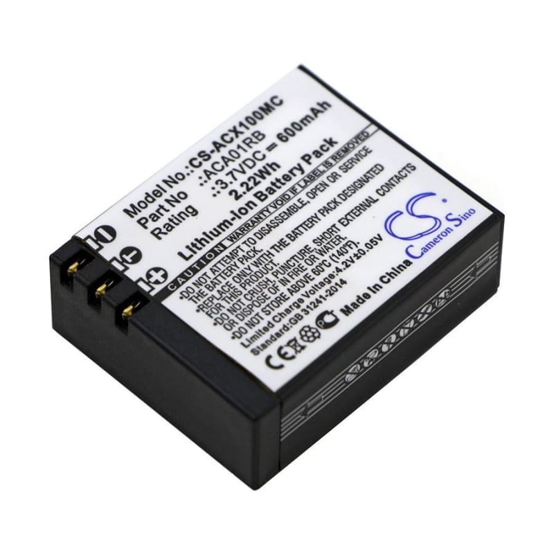 Premium Battery for Activeon, Cx, Cx Gold, Cx Hd 3.7V, 800mAh - 2.96Wh