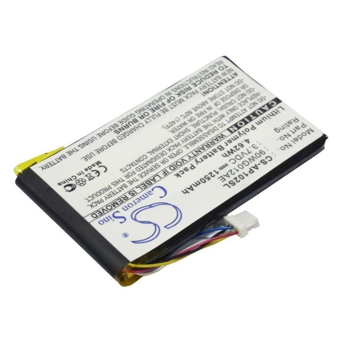 Battery for Asus S102, 90WG012AE1155L1, S102 Multimedia Navigator 3.7V 1250mAh