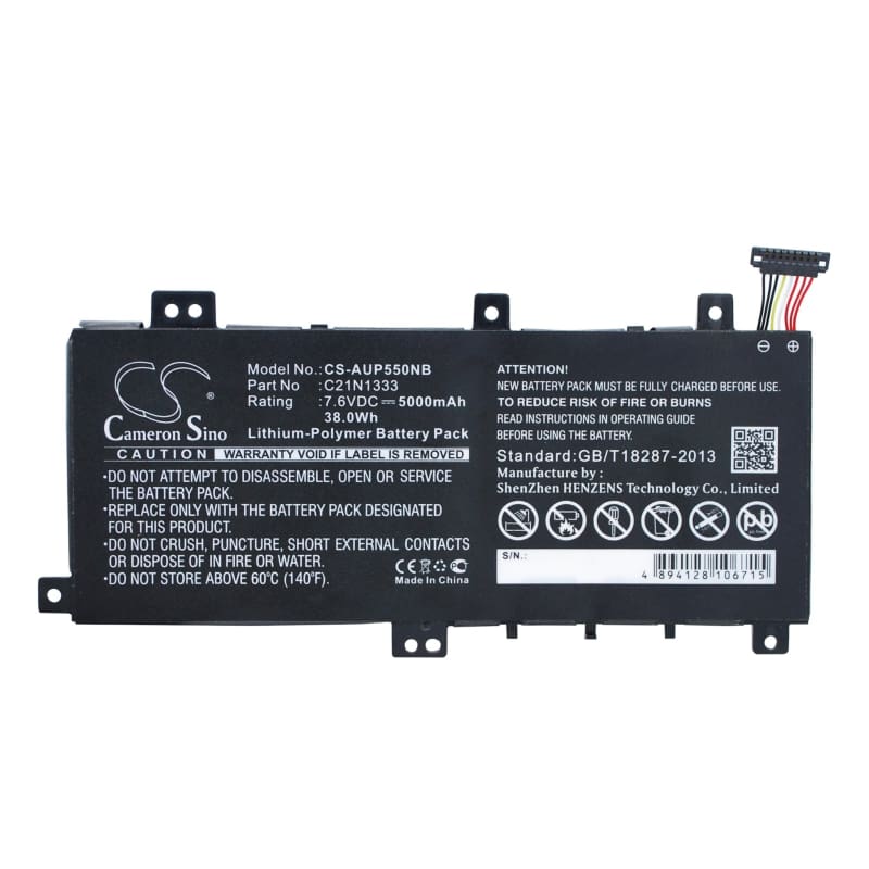 New Premium Notebook/Laptop Battery Replacements CS-AUP550NB
