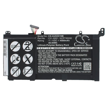 New Premium Notebook/Laptop Battery Replacements CS-AUS551NB