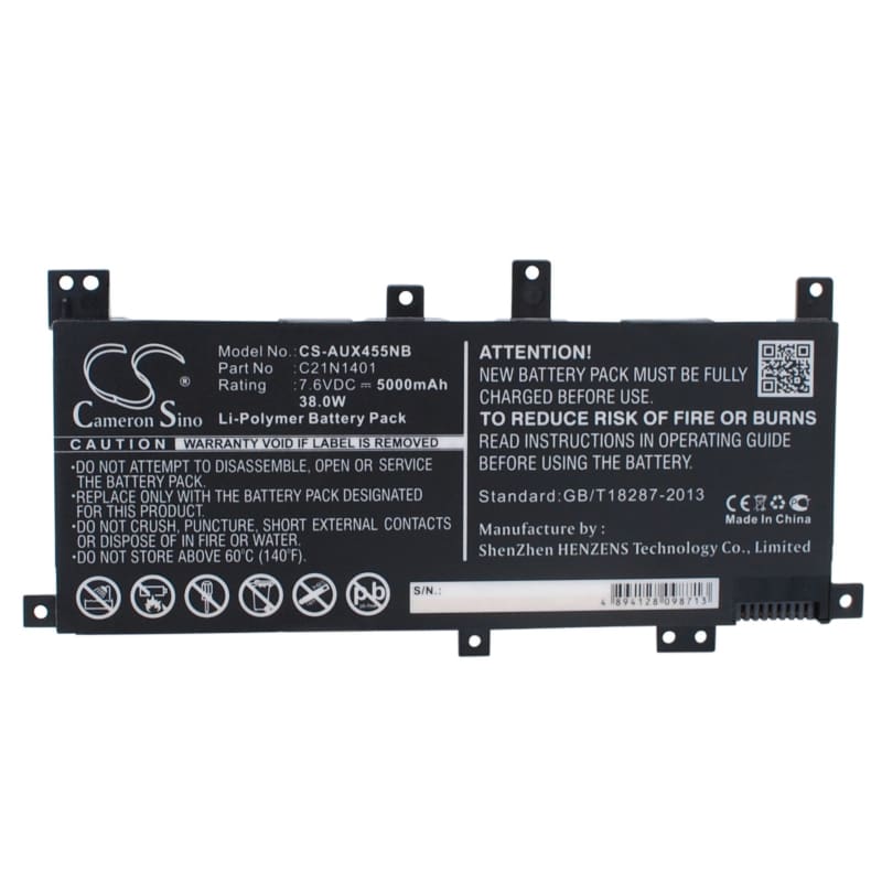 New Premium Notebook/Laptop Battery Replacements CS-AUX455NB