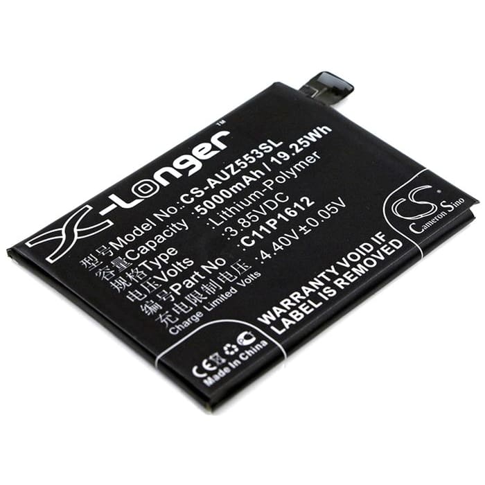 Premium Battery for Asus Zenfone 3 Zoom, Zenfone 3 Zoom Dual Sim Lte, Ze553kl 3.85V, 5000mAh - 19.25Wh