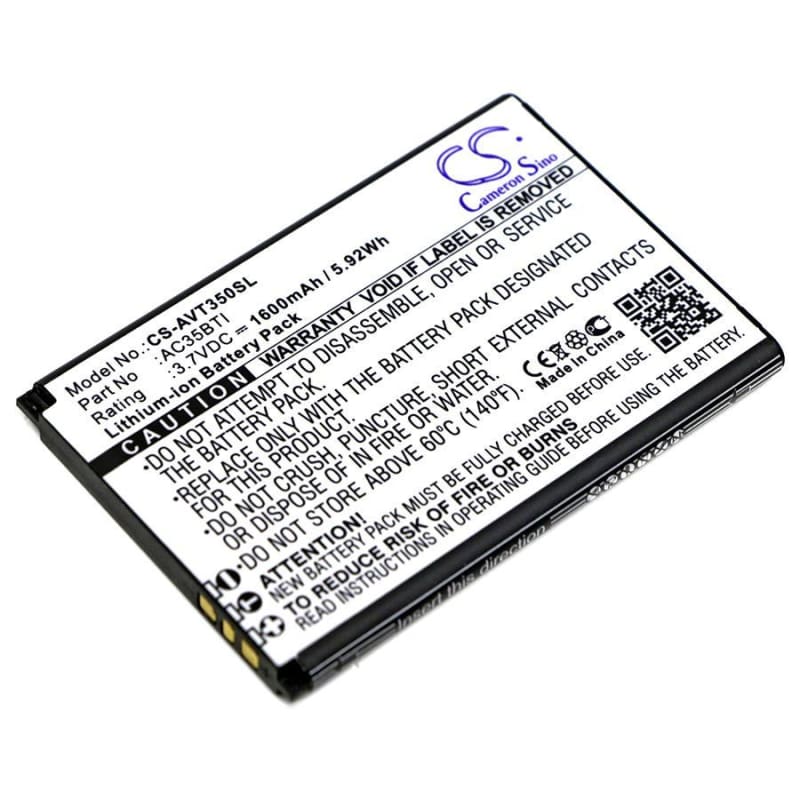 Premium Battery for Archos, 35b Titanium, 35b Titanium Dual Sim 3.7V, 1600mAh - 5.92Wh