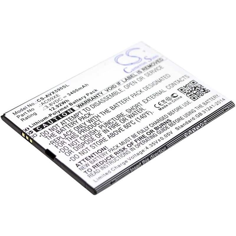 Premium Battery for Archos, 59 Xenon, P336688 3.8V, 3400mAh - 12.92Wh