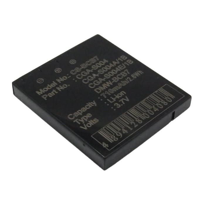 Premium Battery for Panasonic Dmc-fx2b, Dmc-fx2ebs, Dmc-fx2eg-s, Dmc-fx2s, 3.7V, 710mAh - 2.63Wh