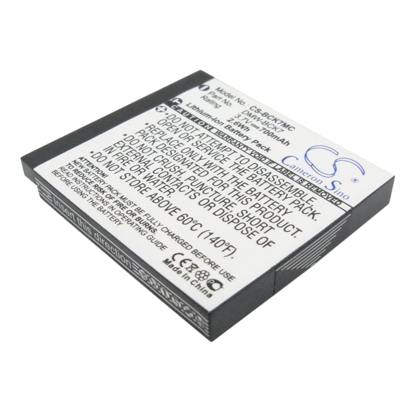 Premium Battery for Panasonic Lumix Dmc-fp77, Lumix Dmc-fs14, 3.7V, 700mAh - 2.59Wh