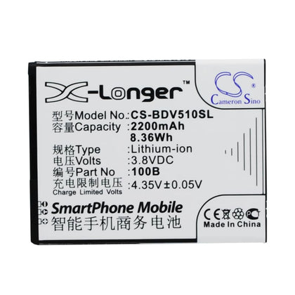 Premium Battery for 100+ V5, V5100B 3.8V, 2200mAh - 8.36Wh