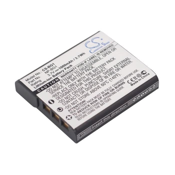 Premium Battery for Sony Cyber-shot Dsc-w170/n, Cyber-shot Dsc-w35, 3.7V, 1000mAh - 3.70Wh